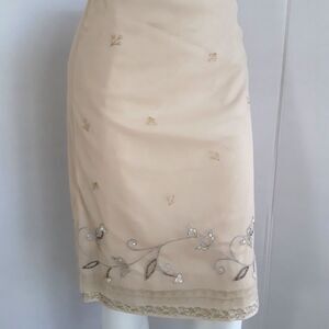 NWT INTUITIONS BOHEMIAN NIGHTS EMBELLISHED SKIRT SZ 10